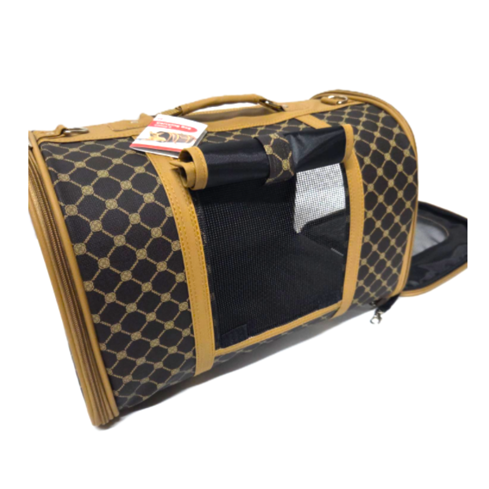 Flamingo - Tragetasche - Schick - Haustiere - Kunstleder - Braun - 45cm