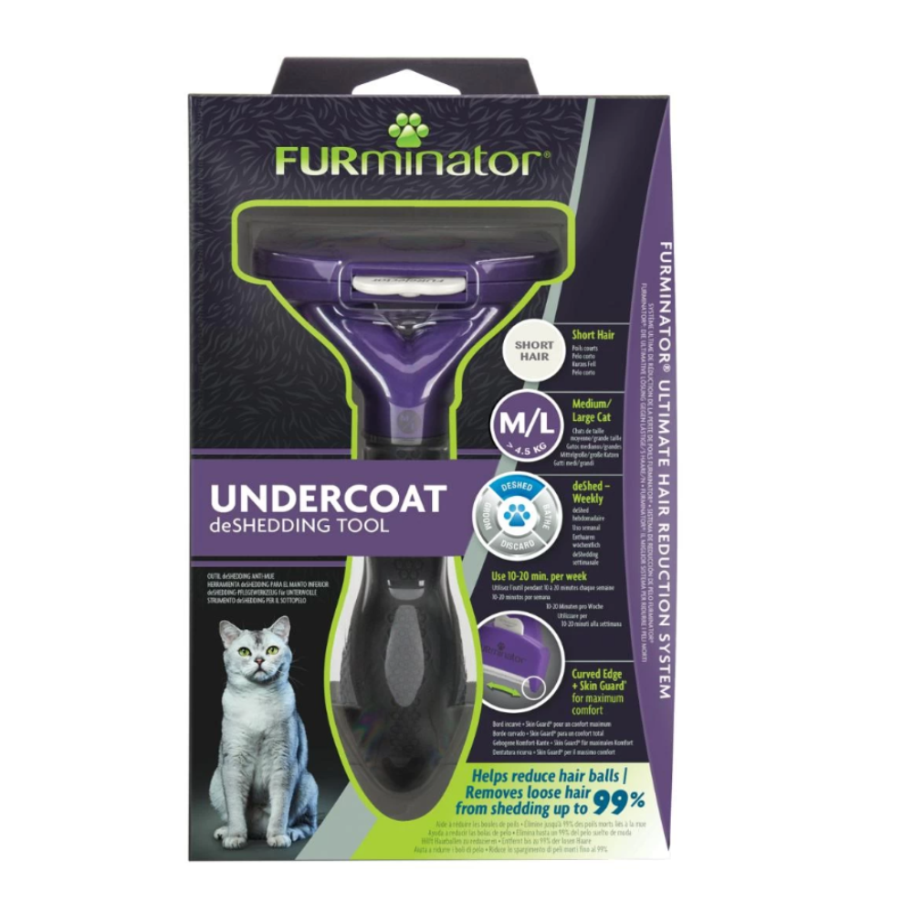 FURminator - deShedding Tool - Ondervacht - Kort haar - Katten