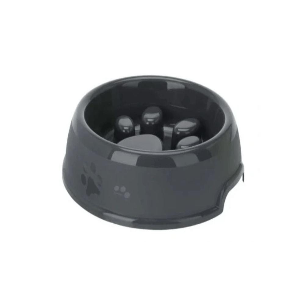 Gamelle Anti-Gobelet pour Chien - Anthracite & Gris Clair - 23cm - 850ml