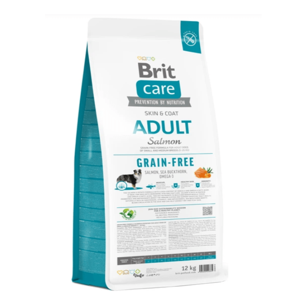 Brit Care - Graanvrij - Adult - Kleine & Middelgrote Honden - Zalm - 12kg - Diergigant