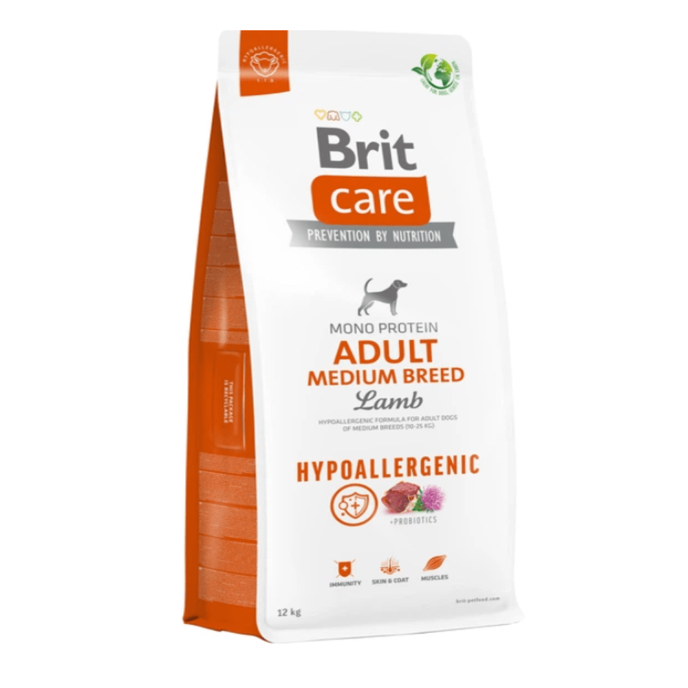 Brit Care - Hypoallergenic - Adult Medium Breed - Lam & Rijst - 12 kg - Diergigant