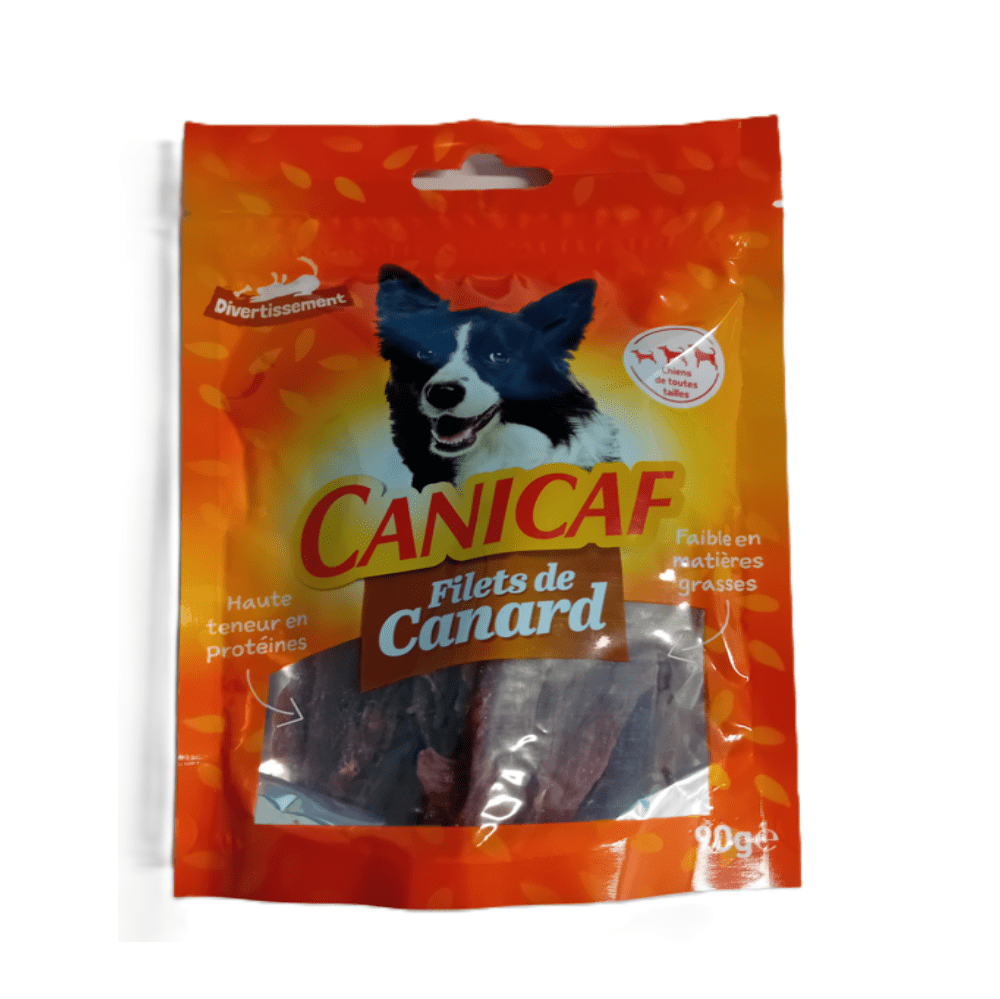 Canicaf - Délicieux filet de canard pour chiens - 90 grammes