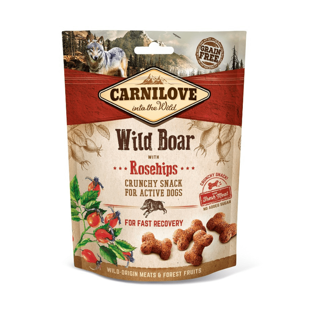 Carnilove - Chrupiąca Przekąska - Dziki Dzik i Róża Dzika - Bez Zbóż - 200 g