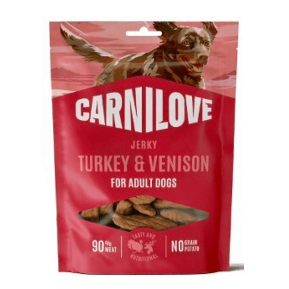 Carnilove - Jerky - Kalkoen & Hert - Hondensnack - Graanvrij - 100 gram