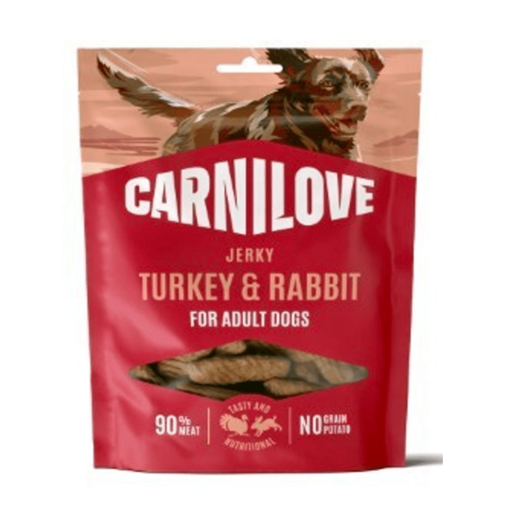 Carnilove - Jerky - Dinde & Lapin - Friandise pour chien - Sans céréales - 100 grammes