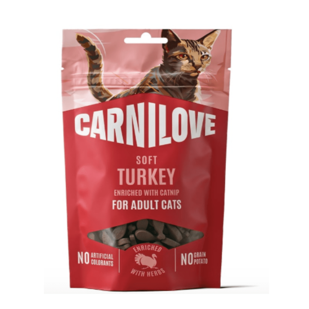 Carnilove - Kattensnack - Zacht - Kalkoen & Kattenkruid - 50 gr - Diergigant