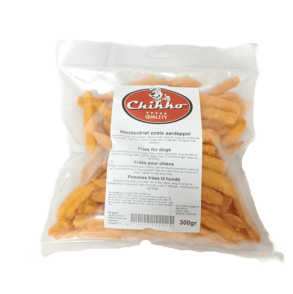 Chikko Quality - Dog Fries - Sweet Potato Snack - 300 grams