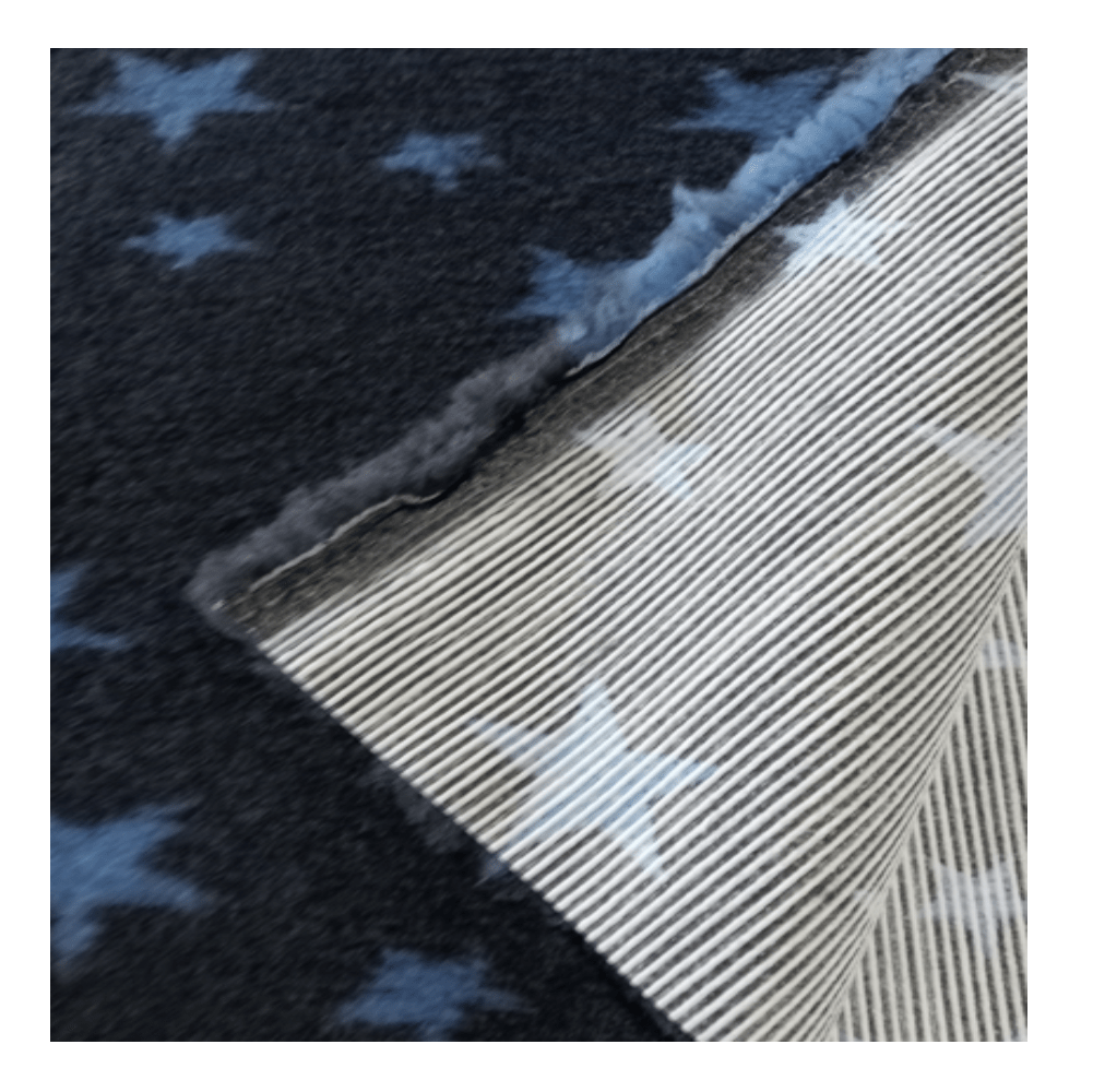 Chikko Quality - Antislip Vetbed - Antraciet/Blauwe Sterren - 150x100cm