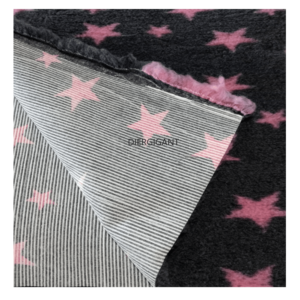 Chikko Quality - Anti-slip Vetbed - Antracit med blå stjerner - 150x100cm