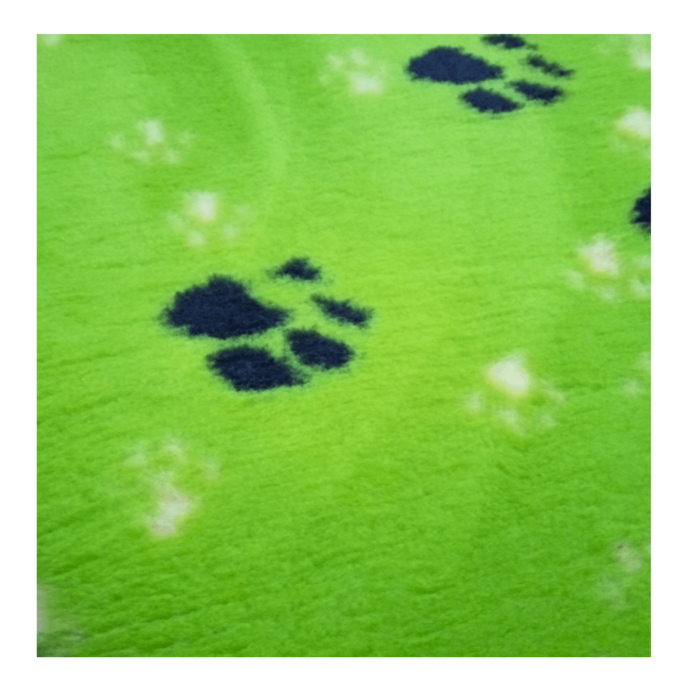 Chikko Qualität - Antirutsch Vetbed - Limettengrün mit schwarz/weißen Pfoten - 150x100cm