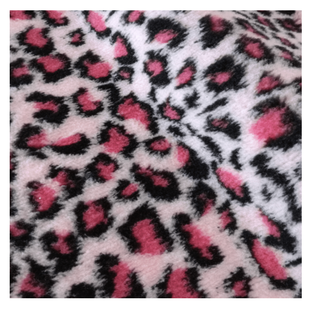 Chikko Quality - Antislip Vetbed - Luipaard Roze/Zwart - 150x100cm - 28mm