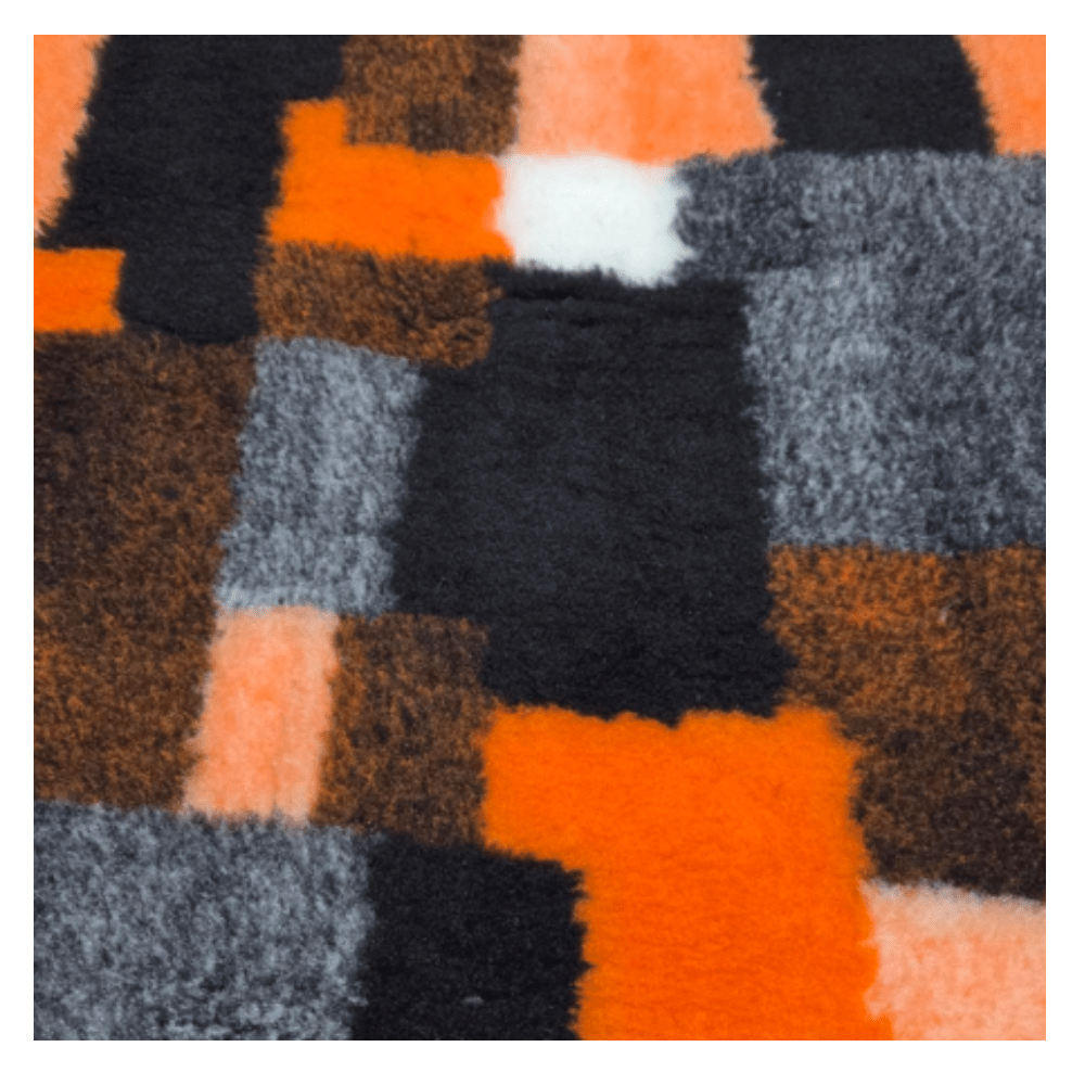 Chikko Quality - Antislip Vetbed - Oranje/zwart geblokt - 150x100cm - Diergigant