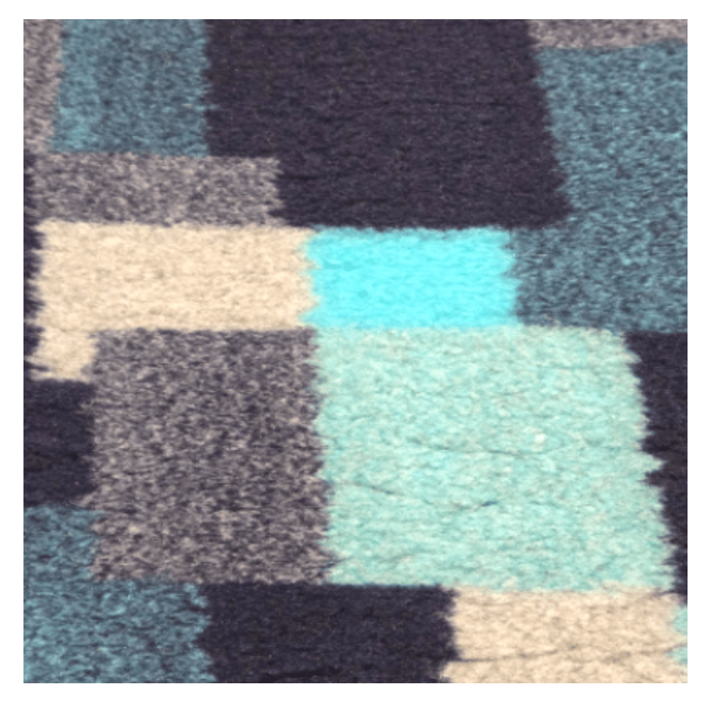 Chikko Quality - Antypoślizgowy Vetbed - Patchwork Niebiesko-Beżowy - 150x100cm