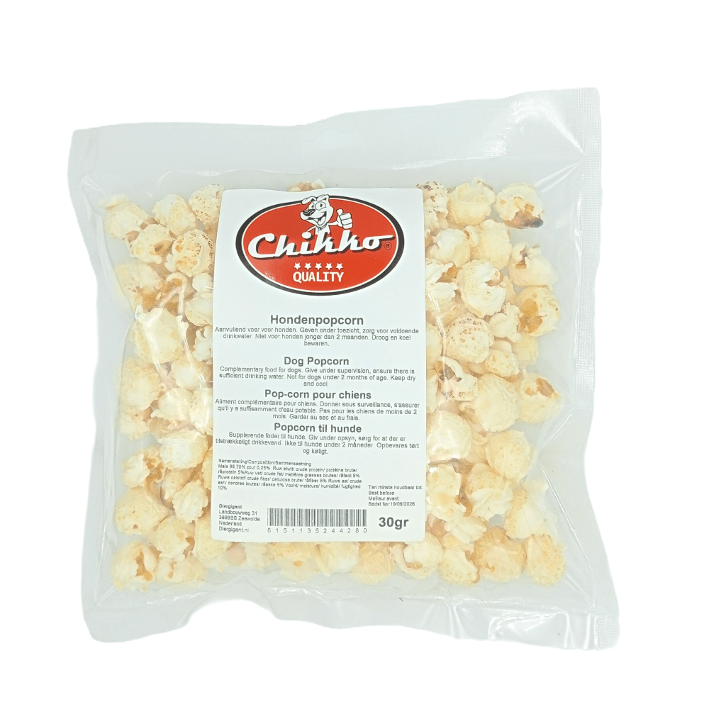 Chikko Quality - Healthy Popcorn for Dogs - 300 grams