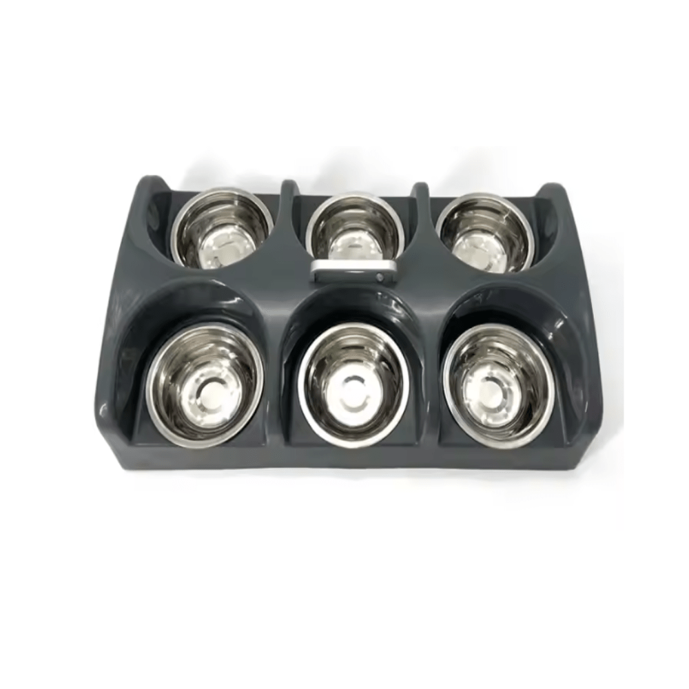 Chikko Quality - Hvalp & Killing Fodringsbakke - Rustfrit Stål - 6 x 350ml