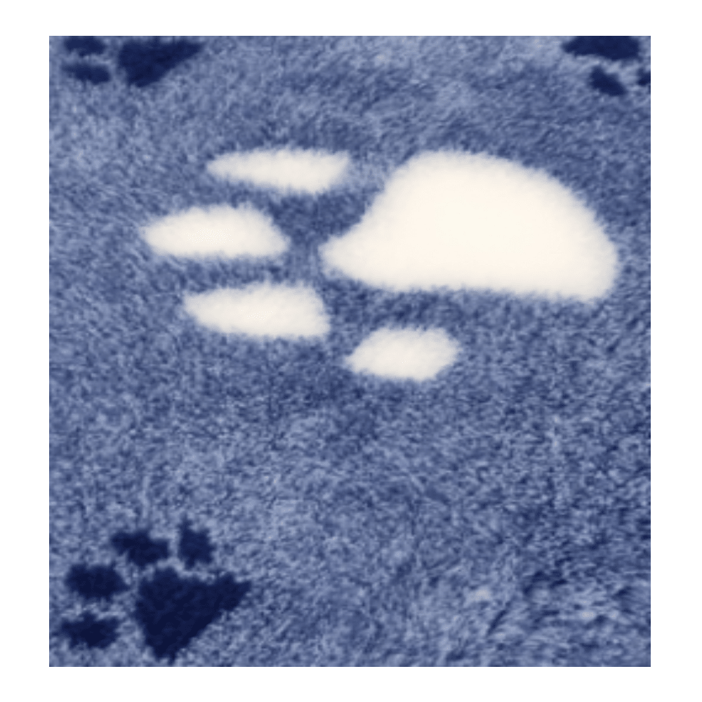 Chikko Quality - Vetbed - Hypoallergen - Blå med poter - 100x150cm