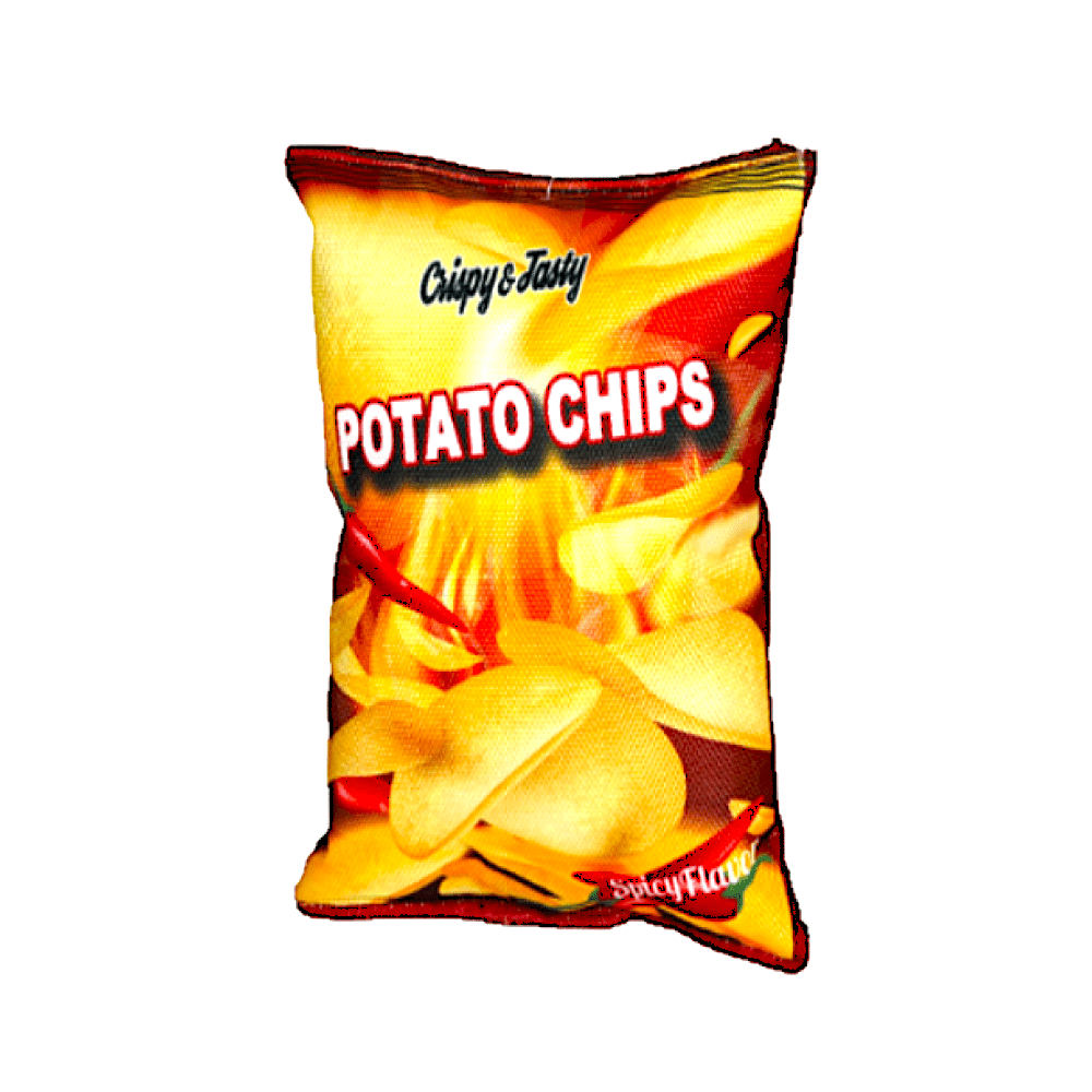 De Boon - Kartoffelchips - Hundelegetøj med Pibe - Robust - 22cm