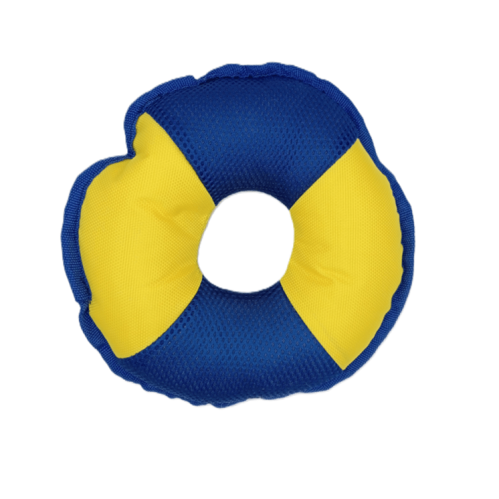 Dogs Collection - Drijvend Hondenspeeltje Rond - Geel/Blauw