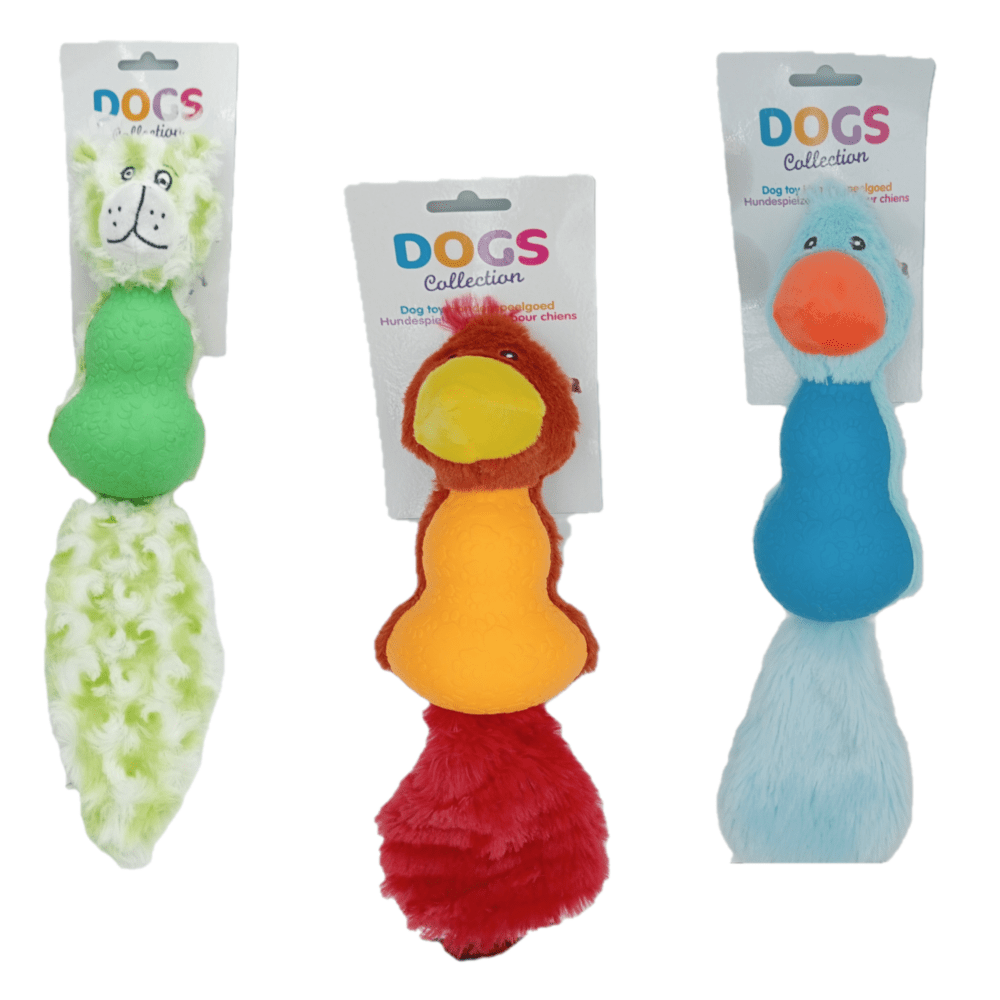 Dogs Collection - Hondenspeeltje - Kauwspeelgoed - Vogel met Pieper - 30 cm