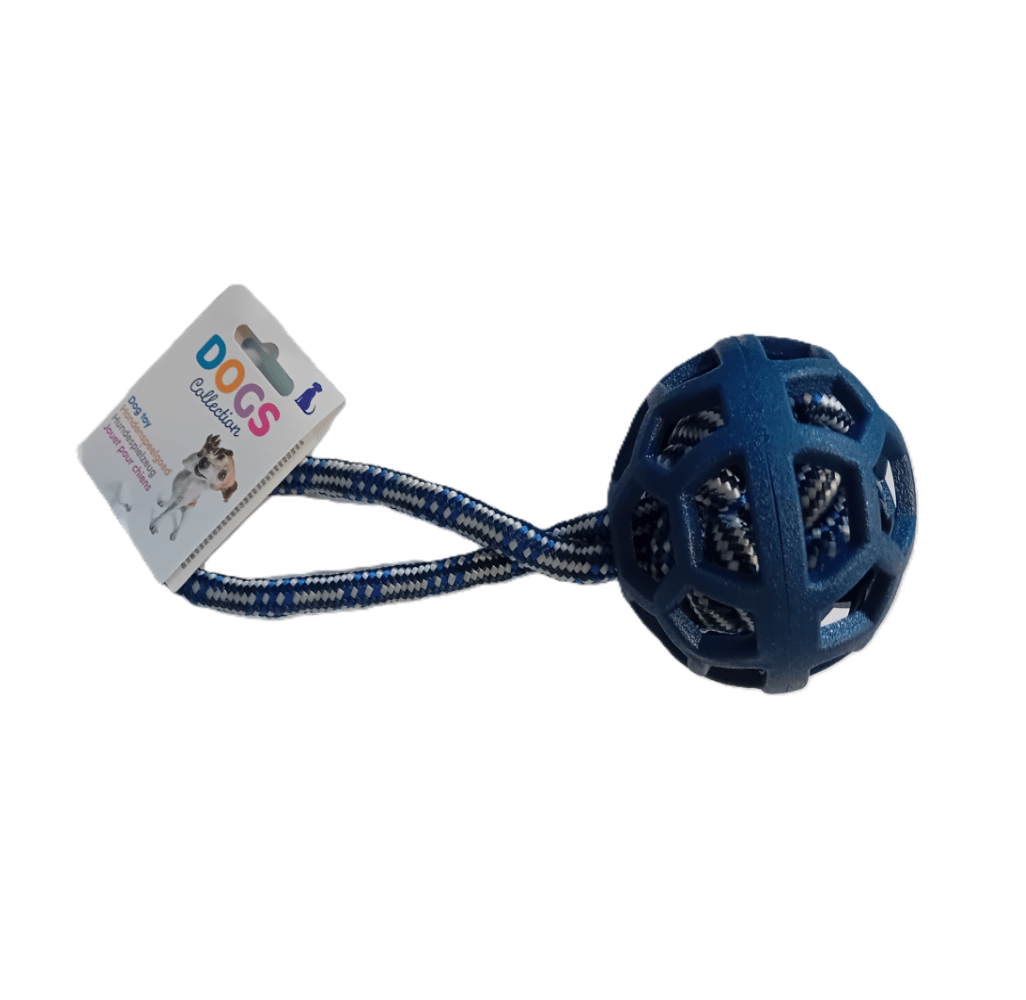 Dogs Collection - Kleurrijk Trektouw met Bal - Duurzaam Hondenspeelgoed - 27cm - Diergigant