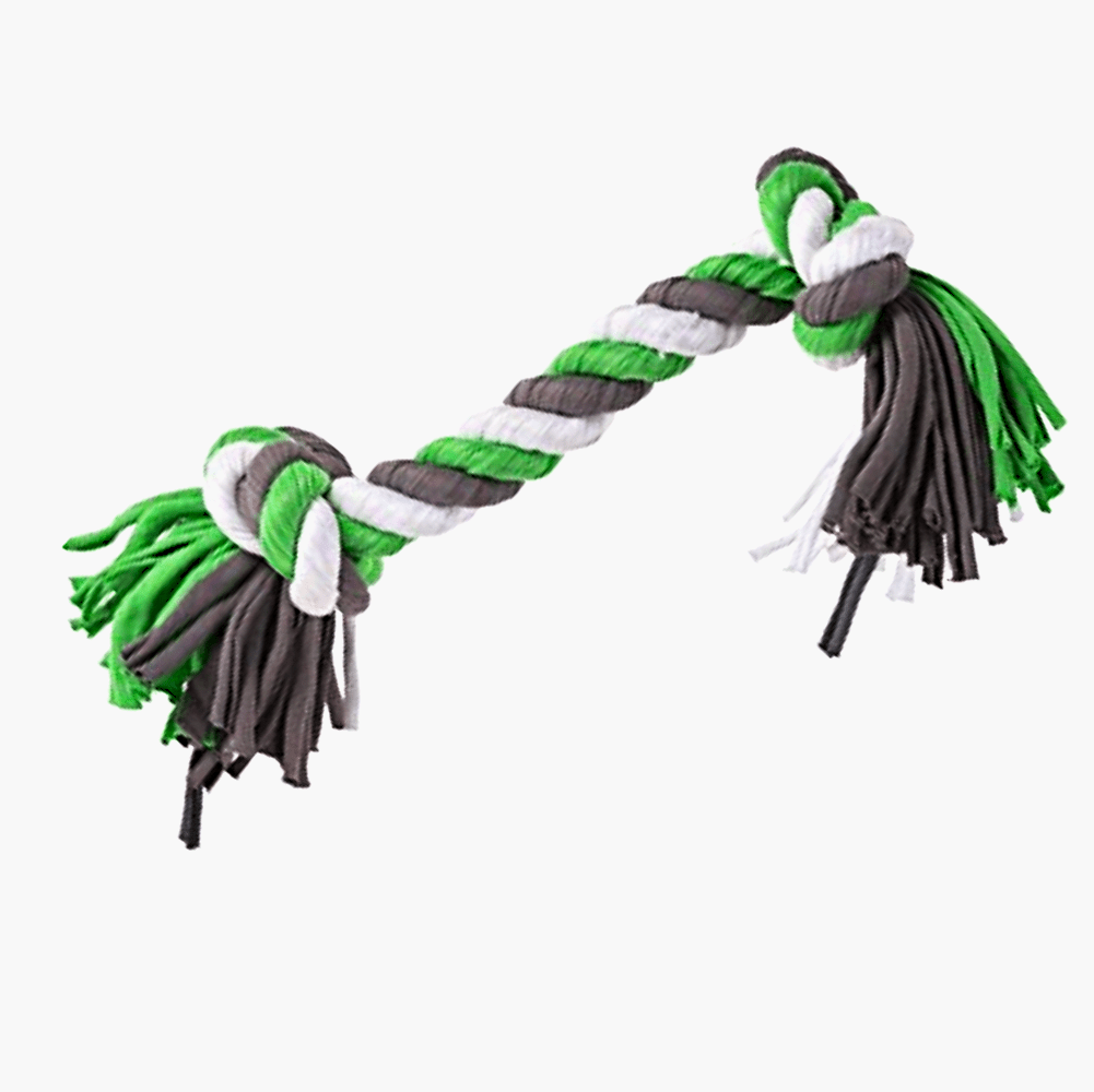 Dogs Collection - Knooptouw - Groen/Grijs/Wit - 40 cm