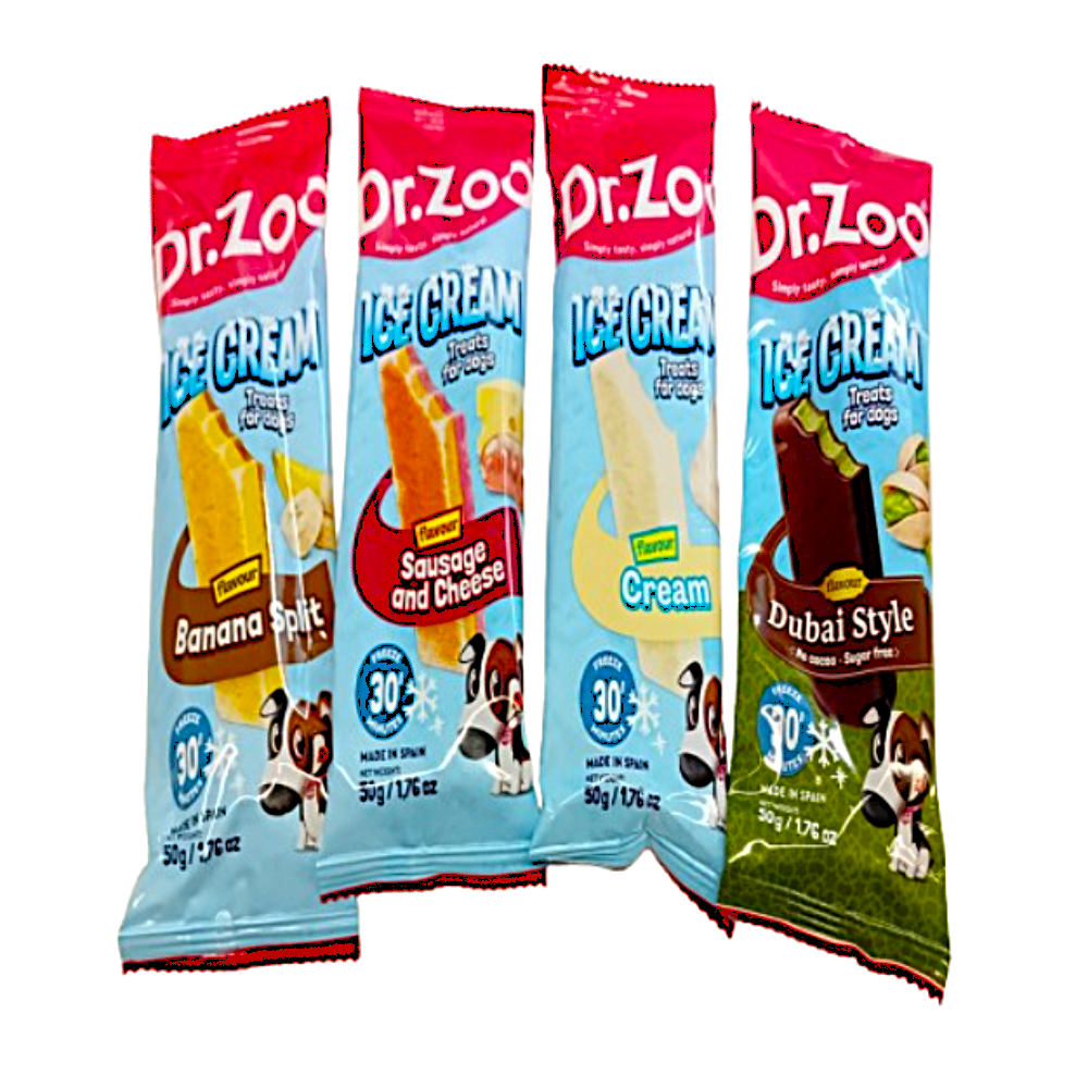 Dr. Zoo - Hondenijs - Overheerlijk & verkoelend - Bananensplit - 50g - Diergigant