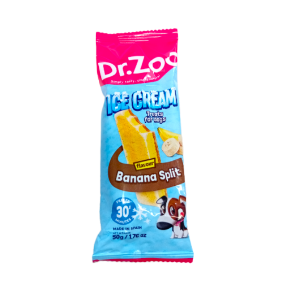 Dr. Zoo – Hundeeis – Köstlich & erfrischend – Bananensplit – 50 g