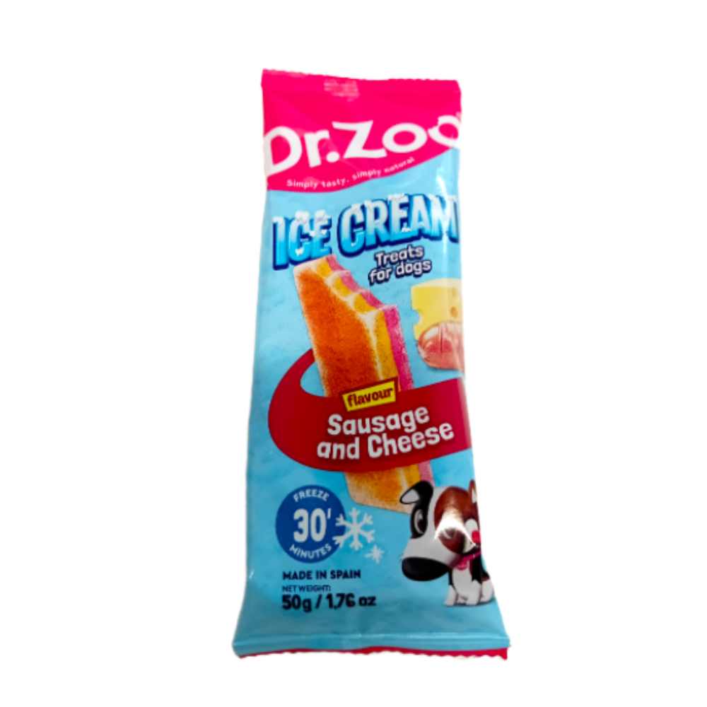 Dr. Zoo – Hundeeis – Köstlich & erfrischend – Wurst & Käse – 50g