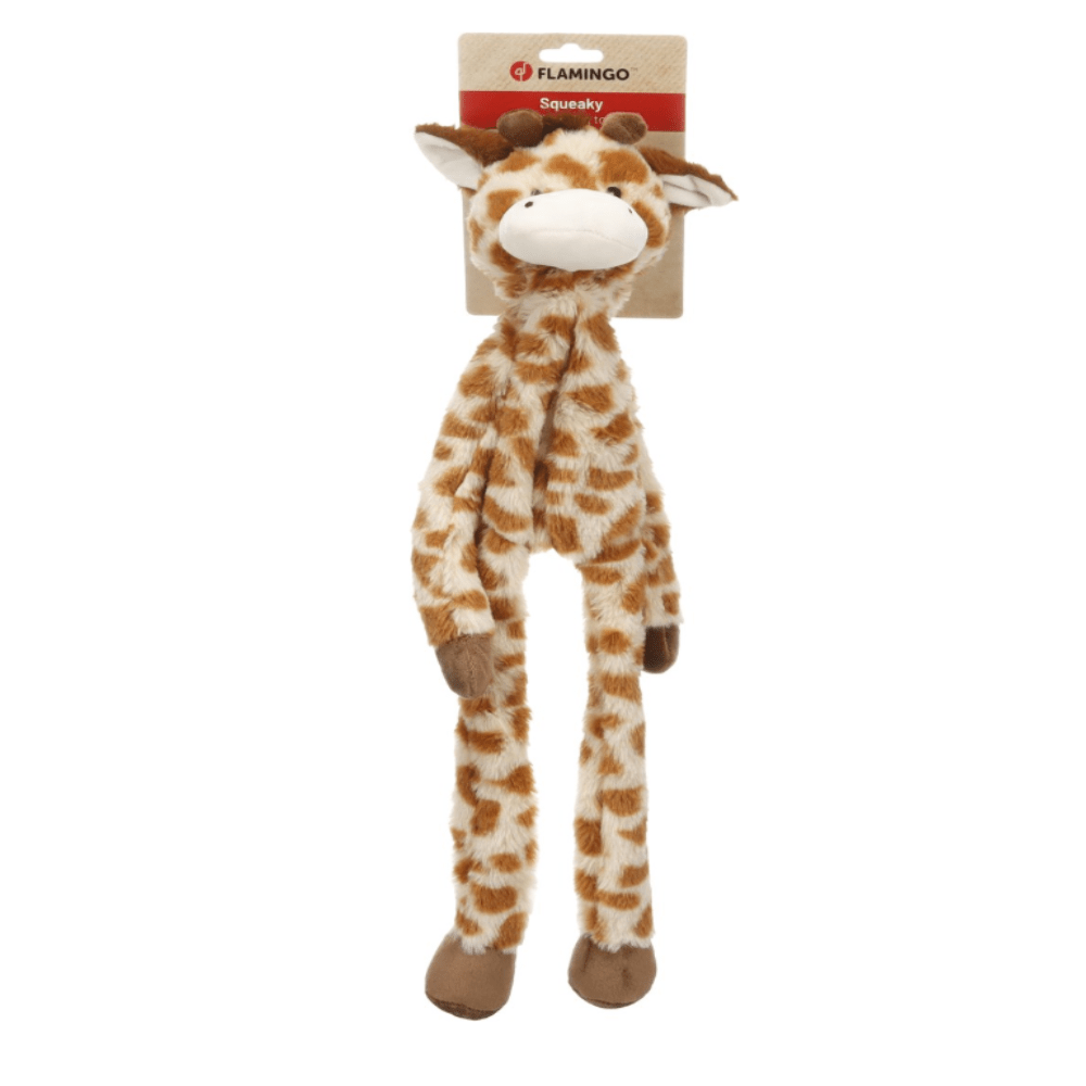 Flamingo - Garry de Giraf - Mega - Plüsch-Hundespielzeug - Ohne Füllung - 96 cm