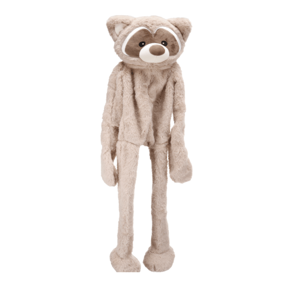 Flamingo - Wasbeer - Pluche - Hondenspeeltje met Piep - Taupe - 95cm - Diergigant