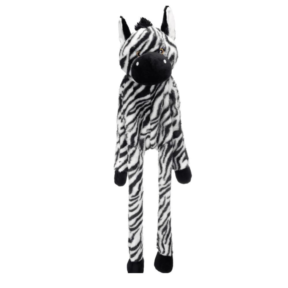 Flamingo - Zira de Zebra - Pluche Hondenspeeltje met Piep - 100cm - Diergigant