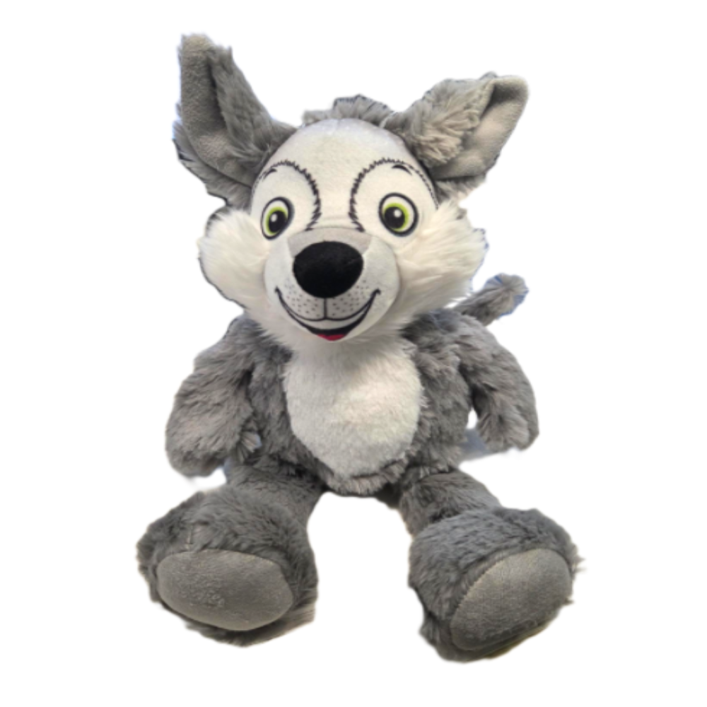 Flamingo - Grauer Fuchs 'Rabba' - Plüsch - Quietschspielzeug - 35 cm