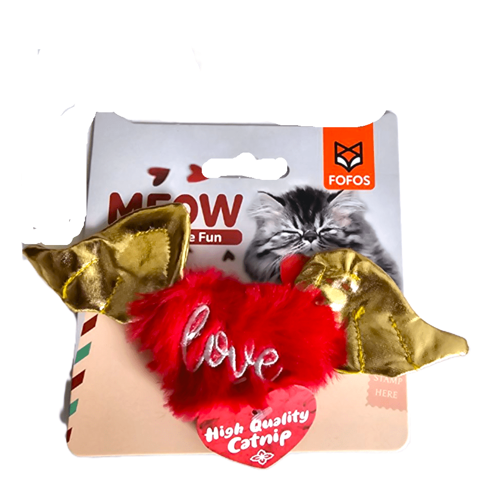 Fofos - Angelheart met Knispervleugels - Kattenspeeltje - Catnip - 12cm