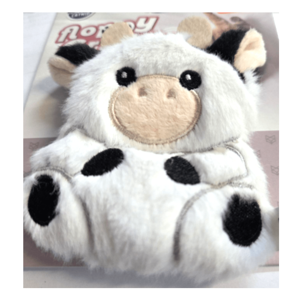 Fofos - Floppy Krølle - Ko - Kattens legetøj Catnip & Raslefolie - 11cm