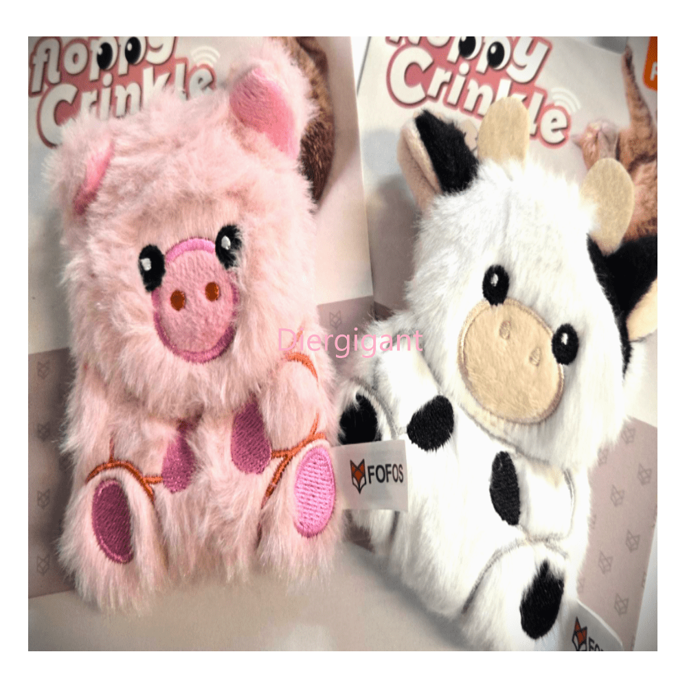 Fofos - Floppy Crinkle - Varkentje - Kattenspeeltje Catnip & Ritselfolie - 11cm - Diergigant