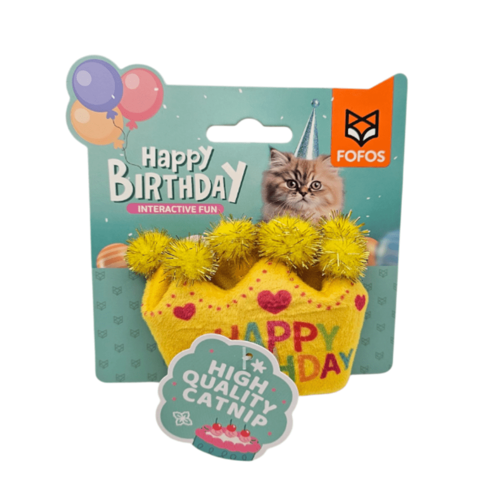 Fofos - Verjaardagskroontje - Kat - med Catnip - Festligt Legetøj