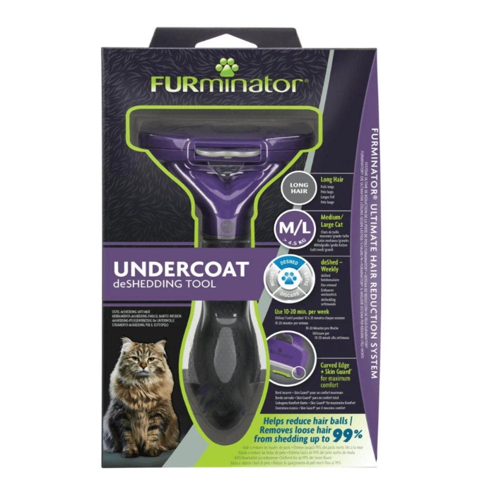FURminator - narzędzie do usuwania podszerstka - długowłose koty