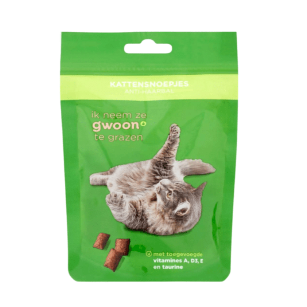 g'woon - Chicken-filled Cat Treats - Anti Hairball - 60 grams