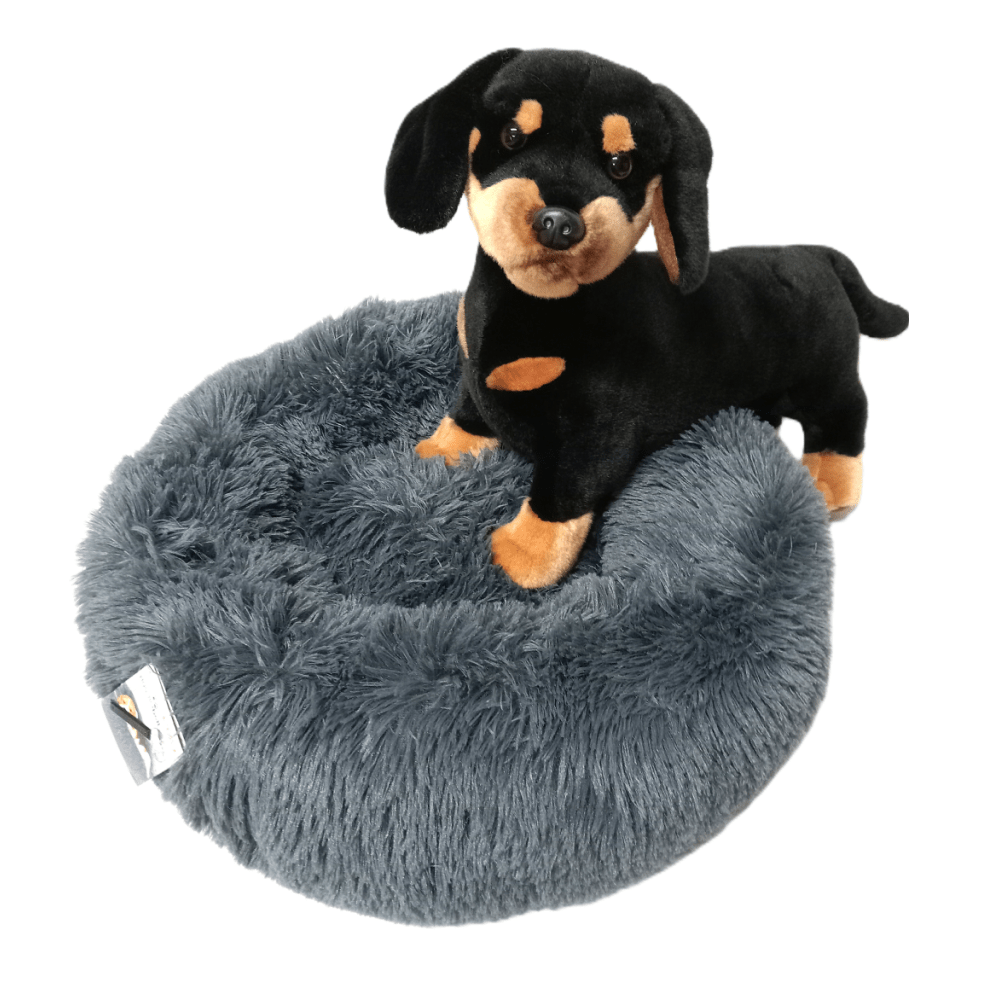 HSP – Flauschiges Hunde- und Katzenkissen – Dunkelgrau – 50 cm