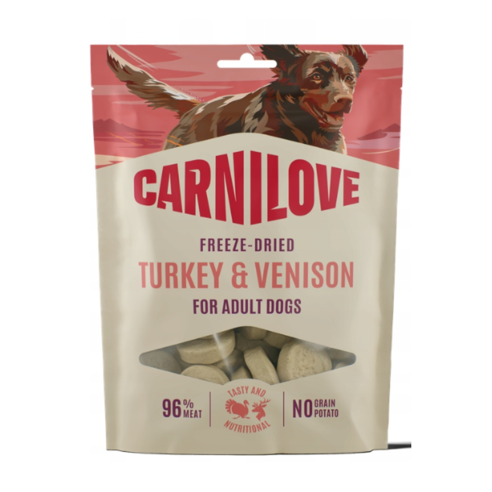 Carnilove - Freeze-Dried Snack - Kalkoen & Hert - 60gr