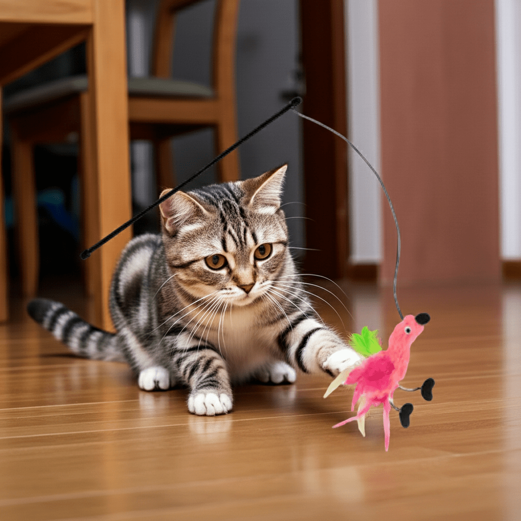 Kong - Active - Speelhengel - Pluche Vogel & Catnip - Roze - Diergigant