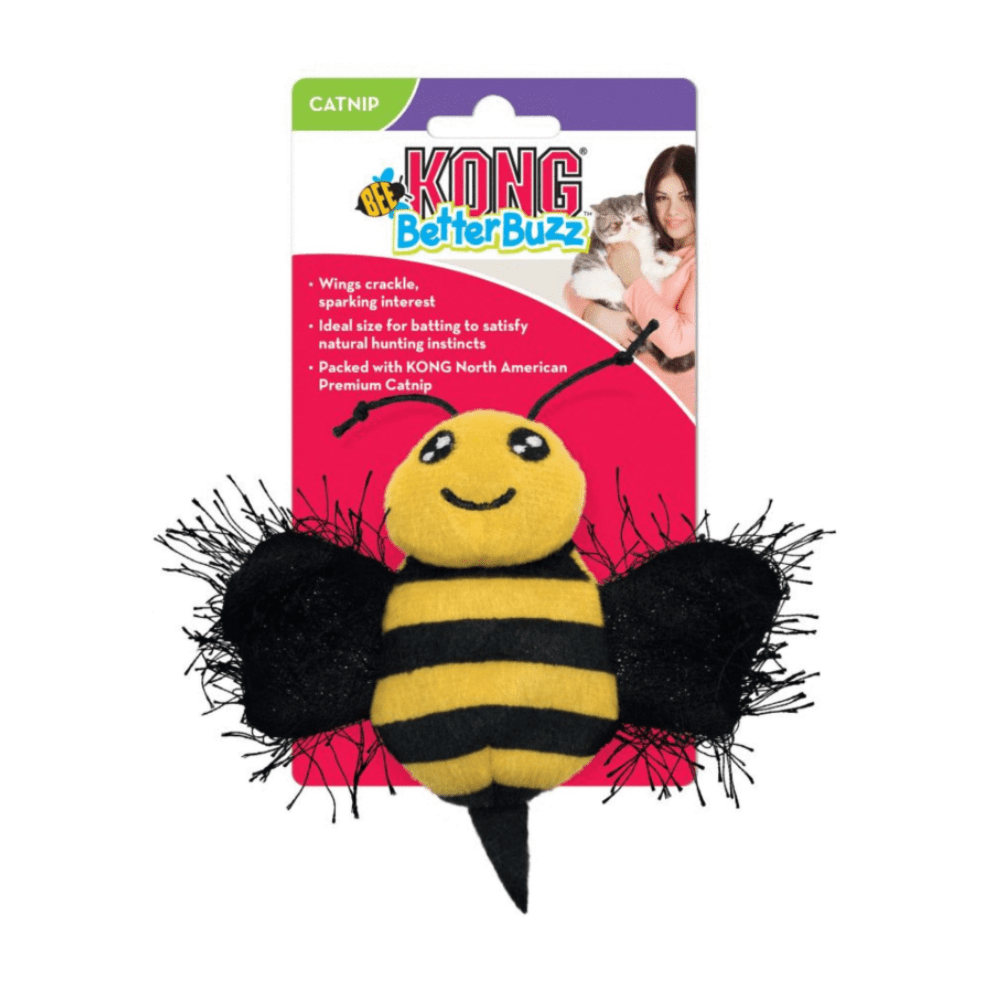 Kong - Buzz Bee - Knisperende kattens legetøj - Catnip - 12cm