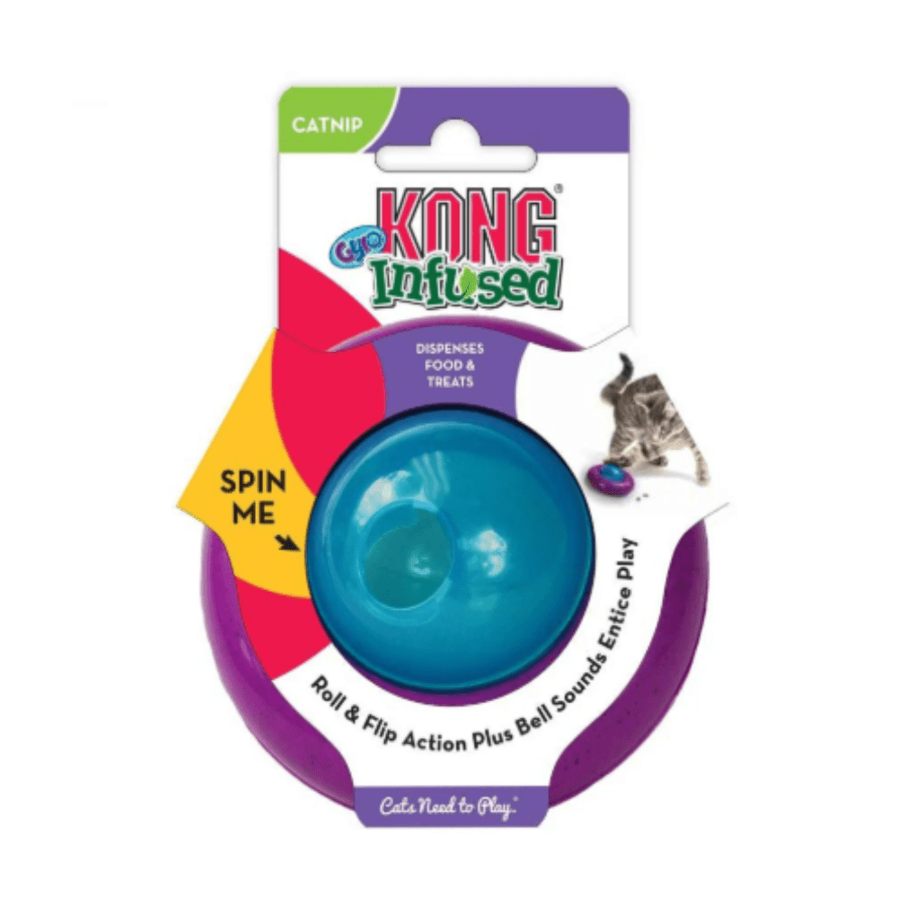 Kong - Infused - Kat Gyro - Legetøj med Klokke & Catnip - 10cm