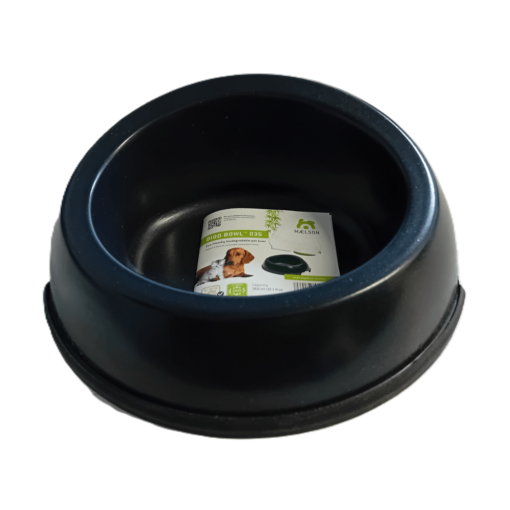 Maelson - Biod Bowl Feed or Drink Bowl S/M & XL - Sustainable & Stylish - Black
