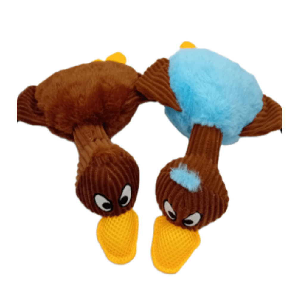 MaxxPro - Knisper & Piep Eend - Hondenspeelgoed - Bruin - 19cm - Diergigant
