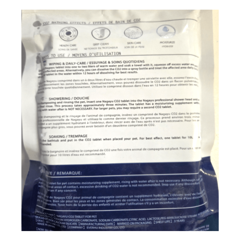 Nagayu - CO2 SPA Tablets – Against Odor - Coat and Skin Recovery