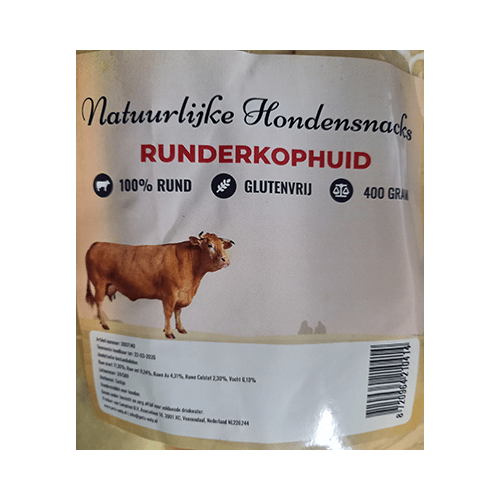 Natuurlijke Runderkophuid 400g