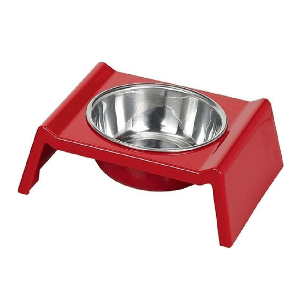 Nobby - Luxe Feed & Water Bowl - Red - Scratch Resistant and Dishwasher Safe - 350ml