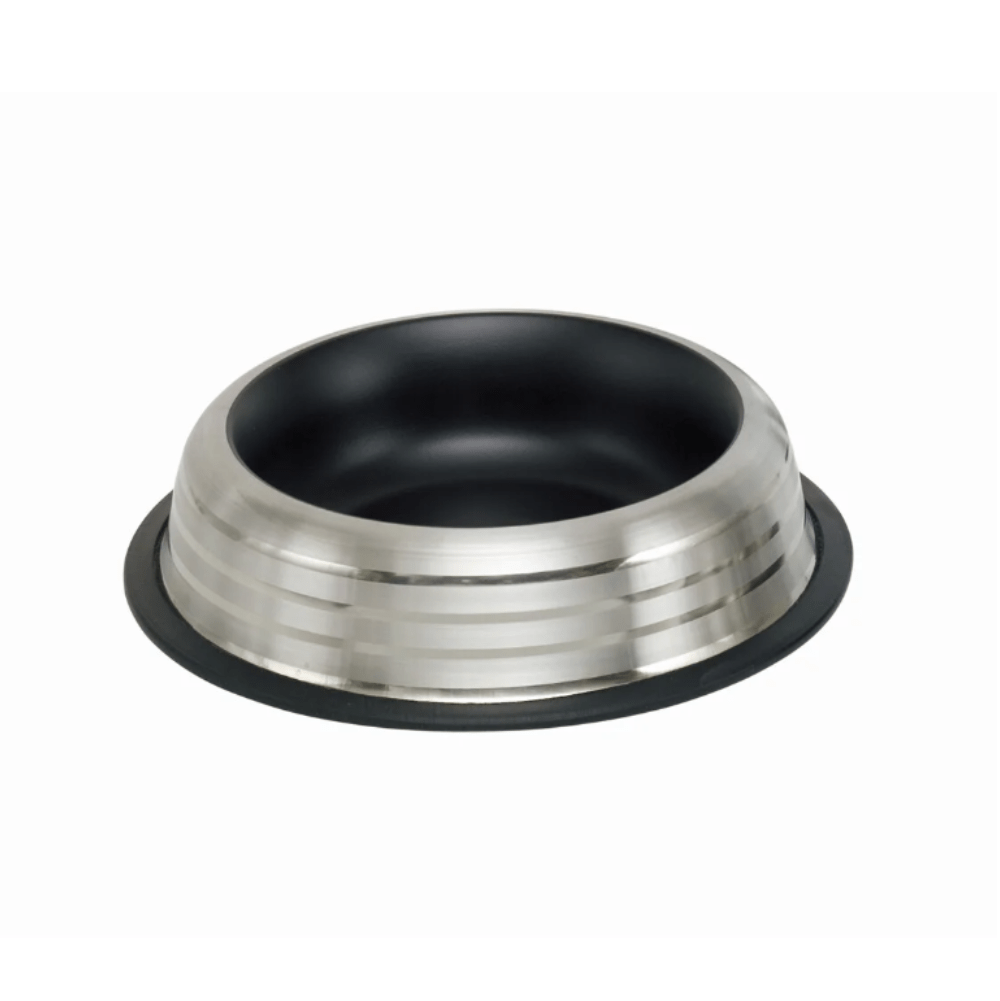 Nobby - Striped - Feed & Water Bowl with Non-Slip and Black Powder Coating - 20cm