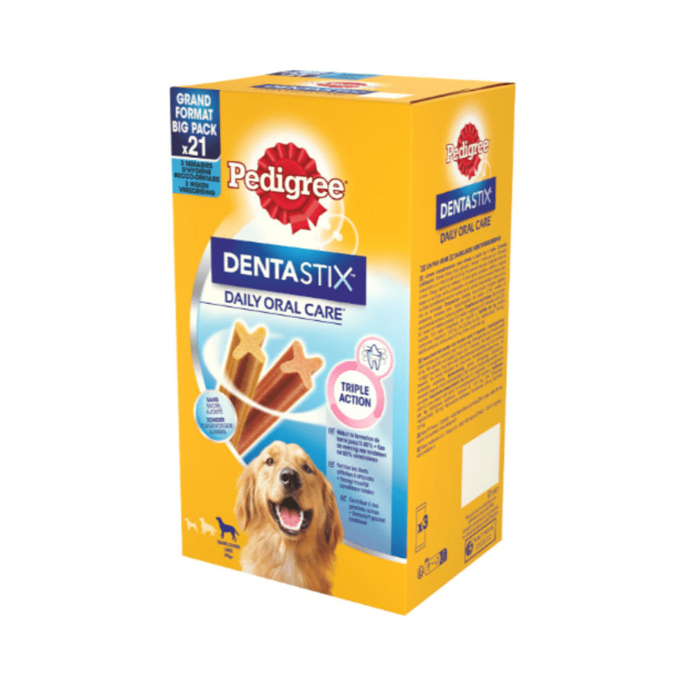 Pedigree - DentaStix - Soins dentaires sains et faibles en gras Large - 21 pièces